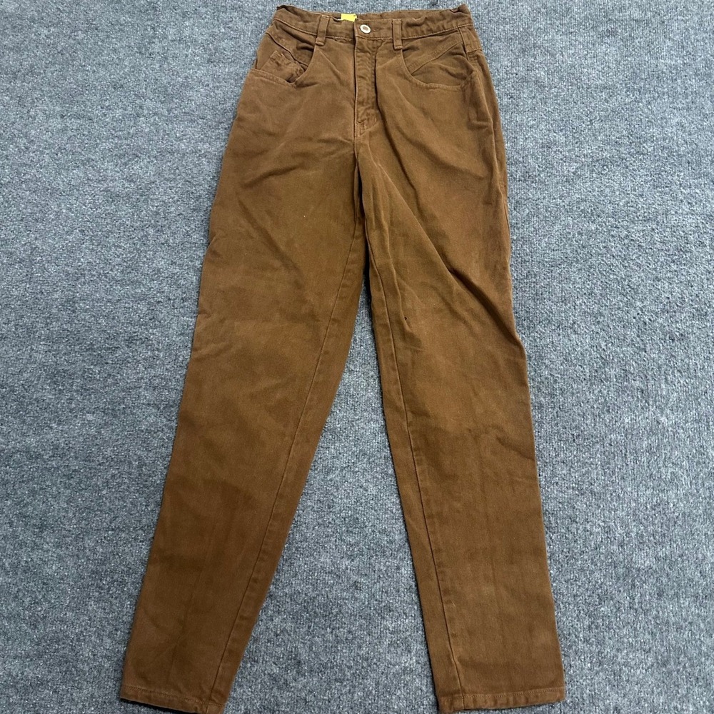 Cyclone Jeans Womens Size 5 Brown Cotton High Waisted Tapered Made in USA Vtg